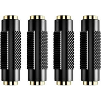 3.5 mm Female to Female Adapter, 3.5mm Stereo Jack to 3.5mm Stereo Jack Adapter Connectors Stereo Coupler Female to Female Gold Plated -4pack