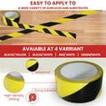 thumbnail image 3 of T.R.U. SST-618C Black & White Hazard Warning Safety Stripe Tape: 6" in. wide x 18 yds., 3 of 6