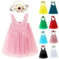 thumbnail image 6 of Tkrady Dress for Girls Spring Summer New Colorful Sling Tulle Fashionable Princess Dresses with Headband, Sizes 1-4 Years, 6 of 6
