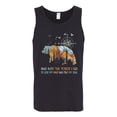 thumbnail image 2 of Wild Bobby, And Into The Forest I Go To Lose My Mind, Animal Lover, Men Graphic Tank Top, Black, Small, 2 of 4