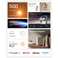 thumbnail image 6 of XGIMI Elfin Flip Plus Portable Projector, Google TV with Licensed Netflix, 500 ISO Lumens, 1080P Resolution Home Projector, Build-in Adjustable Stand, Lightweight and Compact Design, Screen Adaption, 6 of 8
