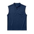 thumbnail image 5 of Men's Sleeveless Pocket T-Shirt Tank Top Muscle Tee V-Neck Casual Sports Shirts Moisture Wicking Quick Dry Breathable Summer Gym Workout Running Outdoors Essentials | JASKFLY,Navy S, 5 of 9
