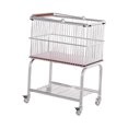 thumbnail image 4 of Cesta de lavandería de alambre Estante de almacenamiento de almacenamiento de dormitorio portátil Hamper Conveniente Mobility Marco de acero Catadería, 4 of 7