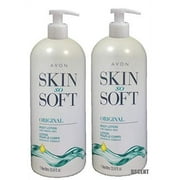 Avon Skin so Soft Original + Jojoba Body Lotion 33.8 Fl. LOT 2 BOTTLES