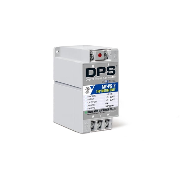 Convertidor Monofásico a Trifásico DPS 1HP 3A para Motor, MY-PS-2, Entrada 200-240V, UL Listed