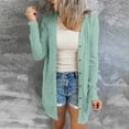 thumbnail image 5 of Vedolay Women's Cardigan Sweater Long Sleeve Cardigan Sweaters Open Front Button Down Loose Sweaters Green,S, 5 of 5