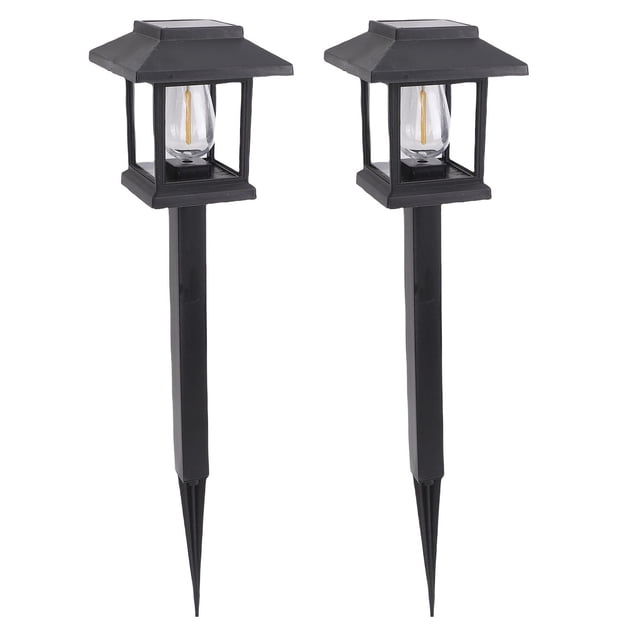 Luz Solar Para Camino, Luz Solar Para Exteriores, Sensor De Luz, 2 Piezas, Estaca De Tierra IP44, Una Prueba De Agua Para Pasarela