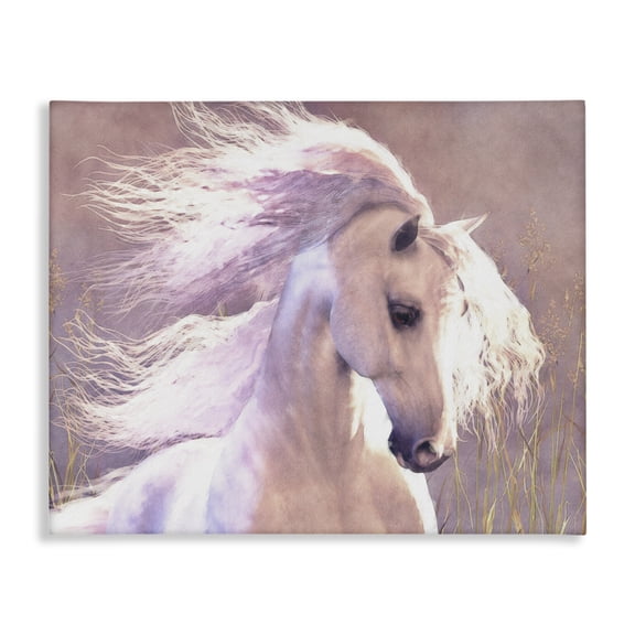 Stupell Industries Cottage White Horse in Nature Canvas Art, 30 x 24, by Laurie Prindle