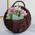 thumbnail image 1 of Hand Woven Small Wicker Baskets  Chic Decor Hanging Wall Container for Home, 1 of 7