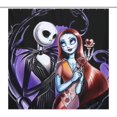 thumbnail image 1 of The Nightmare Before Christmas Rideau de Douche Décoratif Rideau de Bain Imperméable en Polyester avec 12 Crochets, 1 of 7
