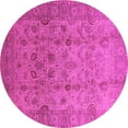 thumbnail image 1 of Ahgly Company Indoor Round Oriental Pink Traditional Area Rugs, 6' Round, 1 of 4