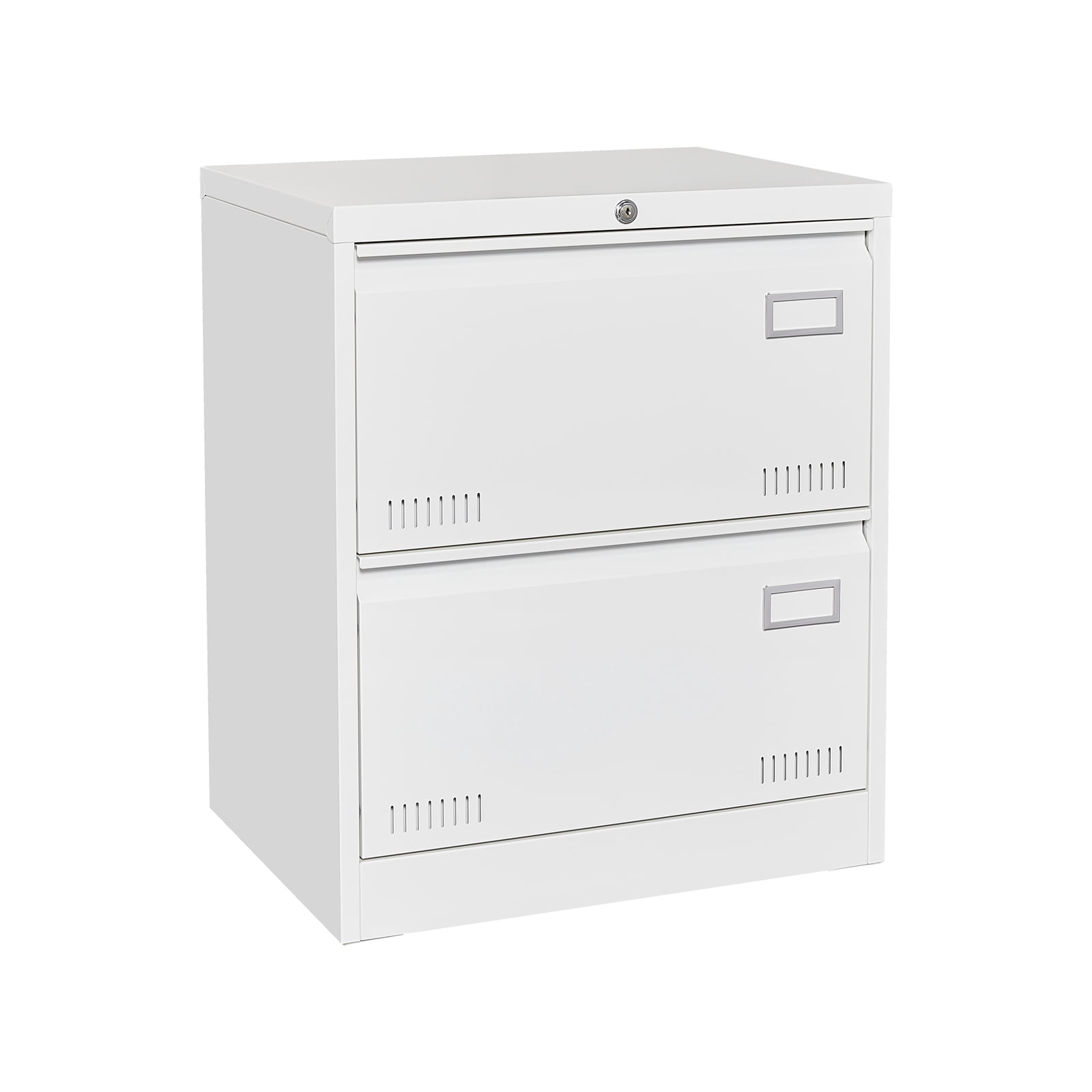 Yesfashion 2 Drawer File Cabinet, Metal Lateral Filing Cabinets with Lock for Home Office, Heavy Duty Office Steel Filing Cabinet for Hanging Letters Legal A4 F4