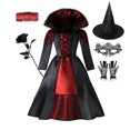thumbnail image 3 of Disfraces de Halloween para niñas, vampiros, para niñas, 2024, para carnaval, fiesta de graduación, vestido de novia fantasma, ropa gótica para niños, 3 of 5