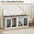 thumbnail image 3 of BouPower Dog Crate,Heavy Duty Dog Kennel Furniture For Small Medium Large Dogs,Double-Dog Indoor Wooden Dog Crate Furniture,Anti Escape Dog Cage,Tv Stand,Large Dog Crate Furniture, 3 of 7