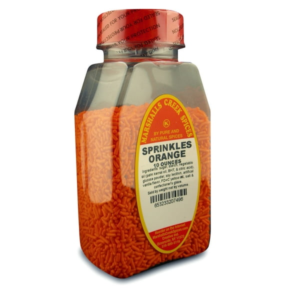 Marshalls Creek Spices SPRINKLES ORANGE 10 ounce