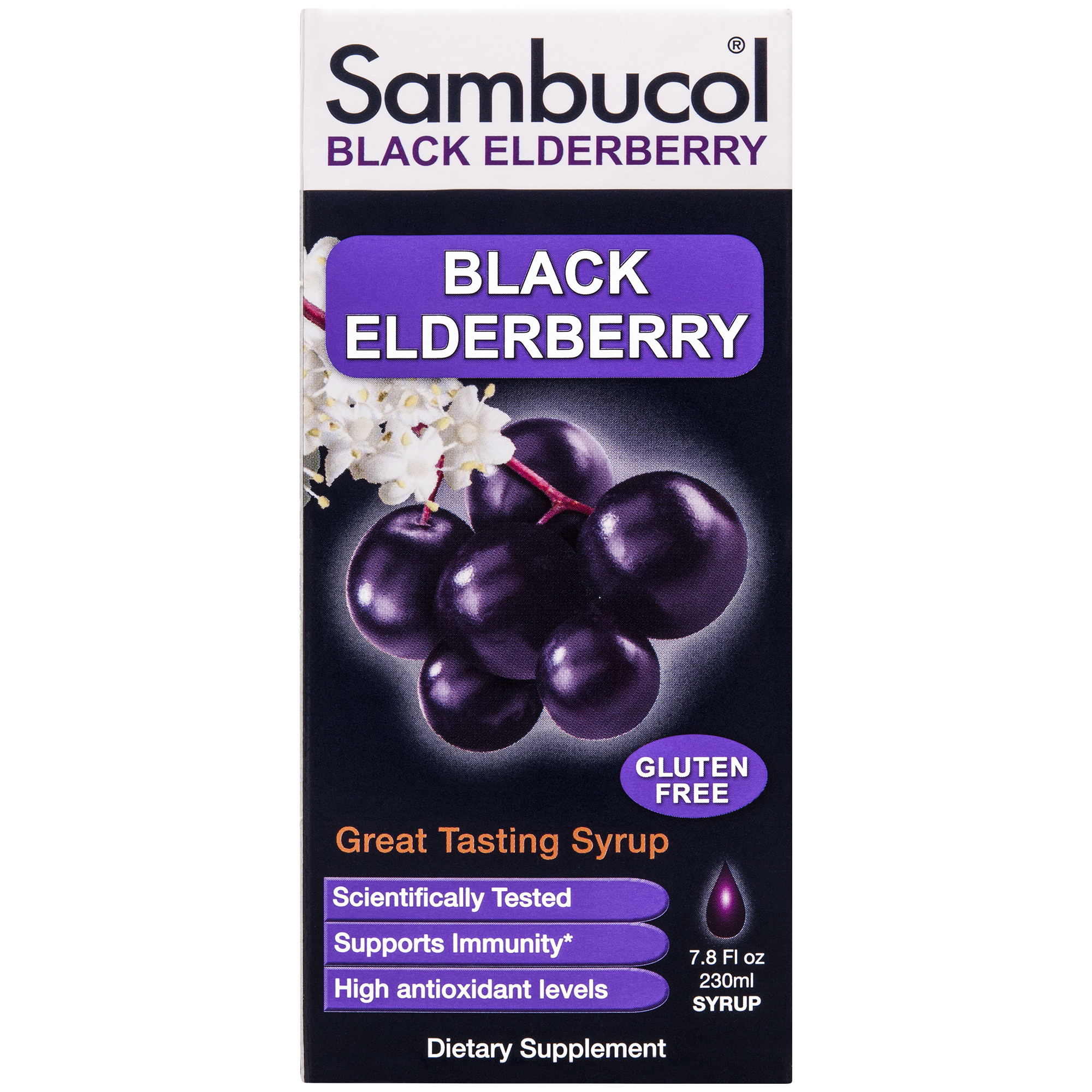 Sambucol Black Elderberry Original Formula Dietary Supplement Syrup, 7.