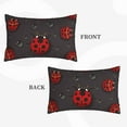 thumbnail image 4 of Balery Red Ladybugs On Dark Background Pillow Covers,Bed Pilowcases,Reversible Plush Throw Pillow Covers End Pillow Encasement,Pillow Case - 20"X30", 4 of 9