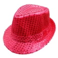 thumbnail image 1 of hirigin Men's Women's Jazz Hat, Sequins Decorated Stage Dance Performance Party Holiday Hat, 1 of 2