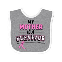 Inktastic My Mother is a Survivor Breast Cancer Awareness Boys or Girls Baby Bib