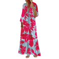thumbnail image 1 of Pompotops Jupe Courte Imprimée pour Femmes Aguichant à Boutons Taille Jupe Longueur Genou Robe Midi Robe en Solde, 1 of 7
