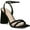 Black Suede, variant on Womens Kia Metallic Ankle Strap Heel Sandals