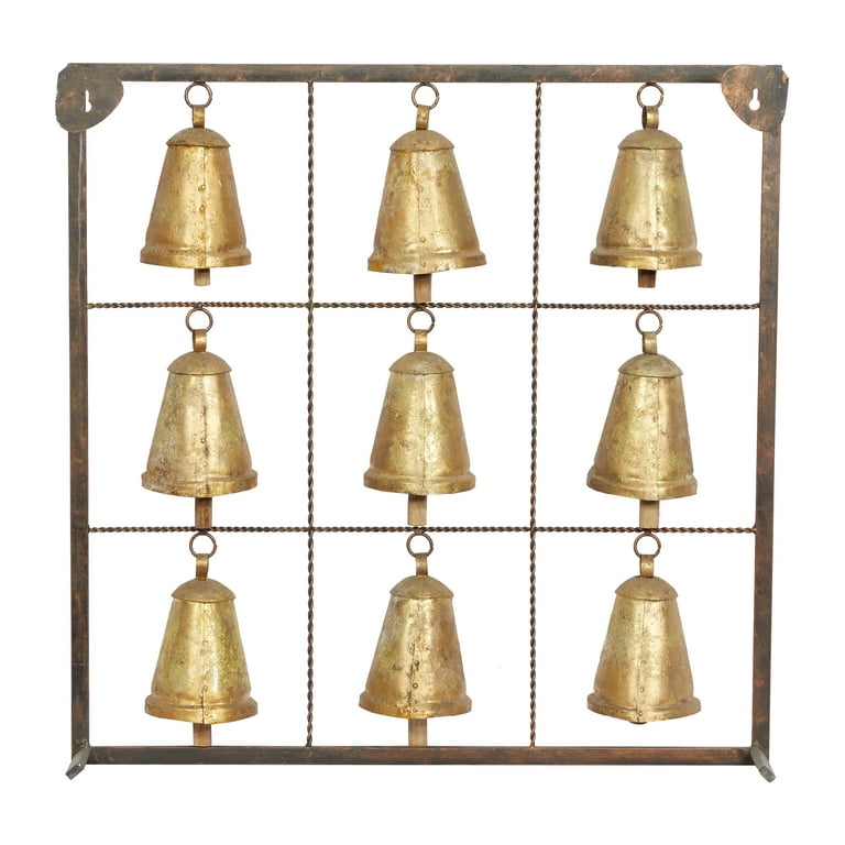 Brass Decorative Wall Hanging Om bell (6 Inch) – ServDharm