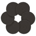thumbnail image 2 of Haosy Set of 6 Drink Woven Coaster with Holder Heat Resistant Non-Slip Bar Coasters 4 Inches Black, 2 of 7