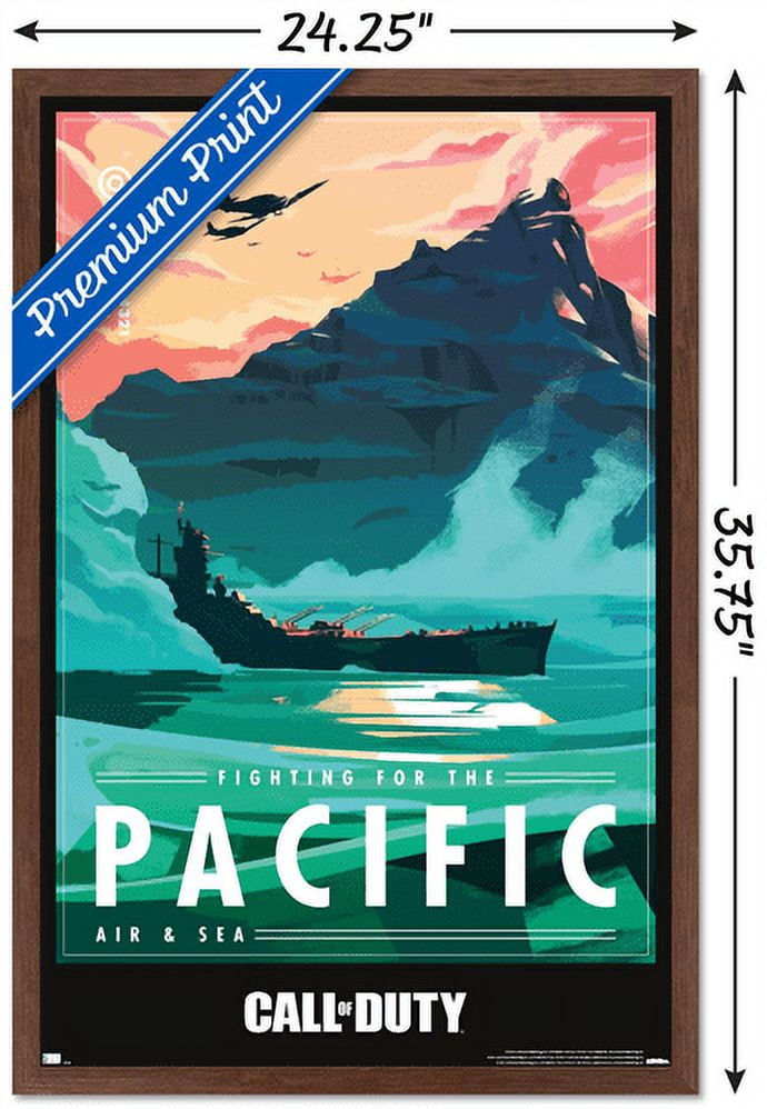 Call of Duty: Vanguard - Pacific Wall Poster, 22.375" x 34", Framed