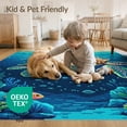 thumbnail image 4 of ODIKA Animals Turtle Nautical Ocean Coral Reef Border Motif Scattered for Master Suite, California King, Under Bed, Foldable Easy Care, 4 of 7