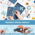 thumbnail image 4 of 52Pcs Cloth Letter Self Adhesive Patch Embroidery Letter Patch Sticker Customized Alphabet Embroidered Sticker for Bag DIY, 4 of 10