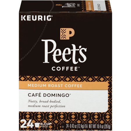 Peet S Coffee Cafe Domingo K Cup Coffee Pods Medium Roast 24 Ct