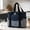 58#Navy, variant on Solid Color Insulated Lunch Bag, Thickened Food Storage Tote, Oil Proof Bento Pouch, Handheld Meal Sack, Reusable Organizer for Back to School, Campus Staff Daily Dining Needs