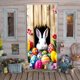 thumbnail image 3 of Cortina de puerta de Pascua, cubierta de puerta con conejito de Pascua, decoración para fiestas de Pascua, 3 of 4