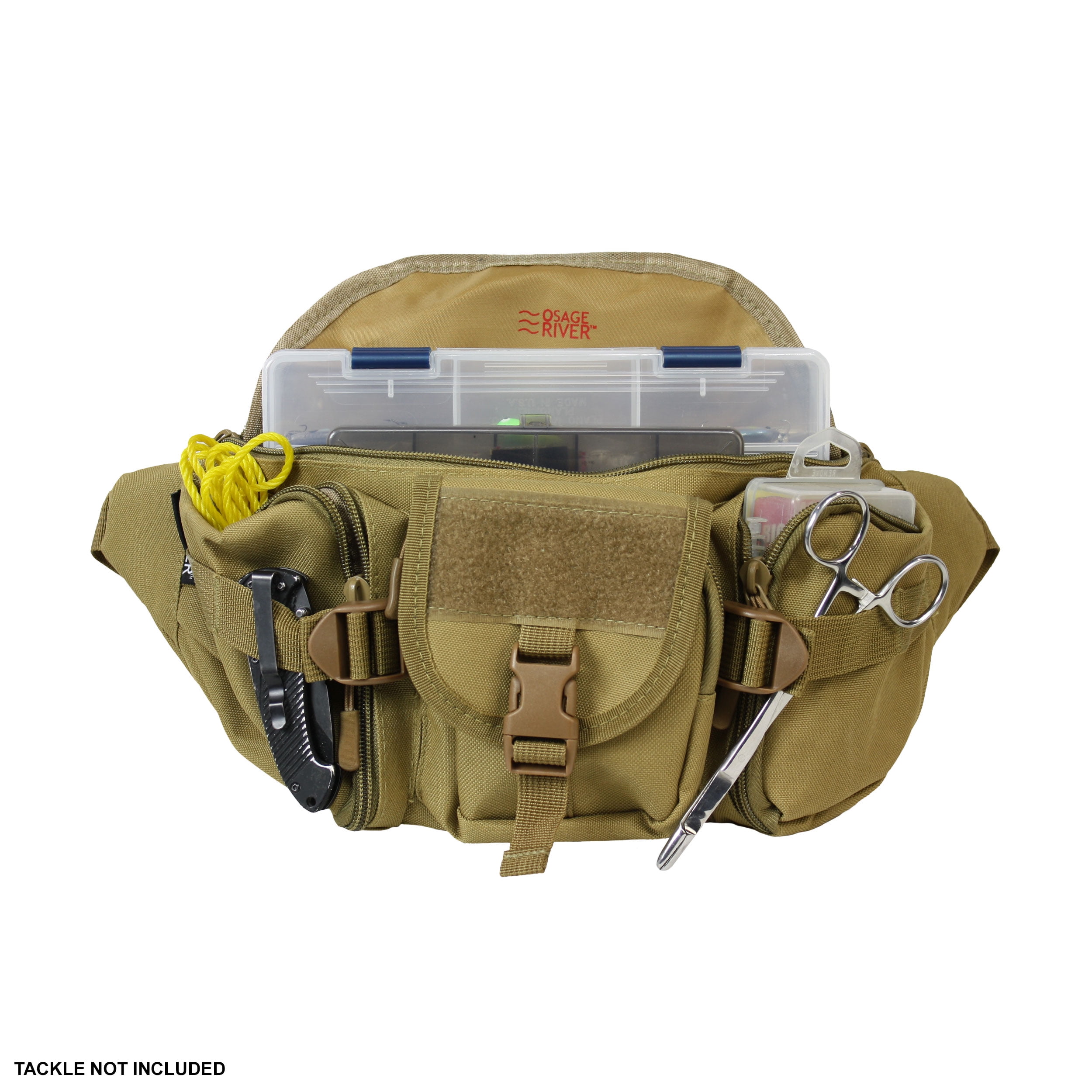 OSAGE RIVER Fishing Tackle Bag, Waist Fanny Pack Portable Storage,  Crossbody Sling Bag - Pike Frenzy