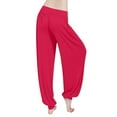 thumbnail image 5 of Manxivoo Yoga Pants Women Pants High Waisted Yoga Pants Hippie Pants Boho Beach Plus Size Palazzo Pants Yoga Pants Closing Dance Pants Chi Pants Yoga Clothes Leggings Women's Pants Watermelon Red, 5 of 8