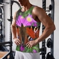 thumbnail image 5 of Lsque Peacock butterfly Pattern Mens Tank Tops Muscle Athletic Quick Dry Sleeveless Workout Fitness T Shirts Beach Tank Top, Loose-fit Sleeveless Shirt for Men-, 5 of 7