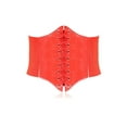 thumbnail image 2 of Hanerdun Women Lace-up Corset Waist Belt Stretch Wide Belts for Dress Cinch Waistband Red S, 2 of 6