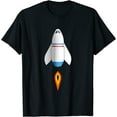 thumbnail image 2 of Rocket Spaceship Starship Shuttle Airplane Flying into Space T-Shirt, 2 of 8