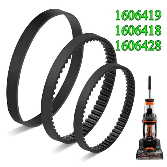 ZEPARO Replacement Belts Set for ProHeat 2X Revolution Pet Carpet Cleaner 1548 1551 1551W 1550 Series,Replace Parts #1606418,1606419,1606428