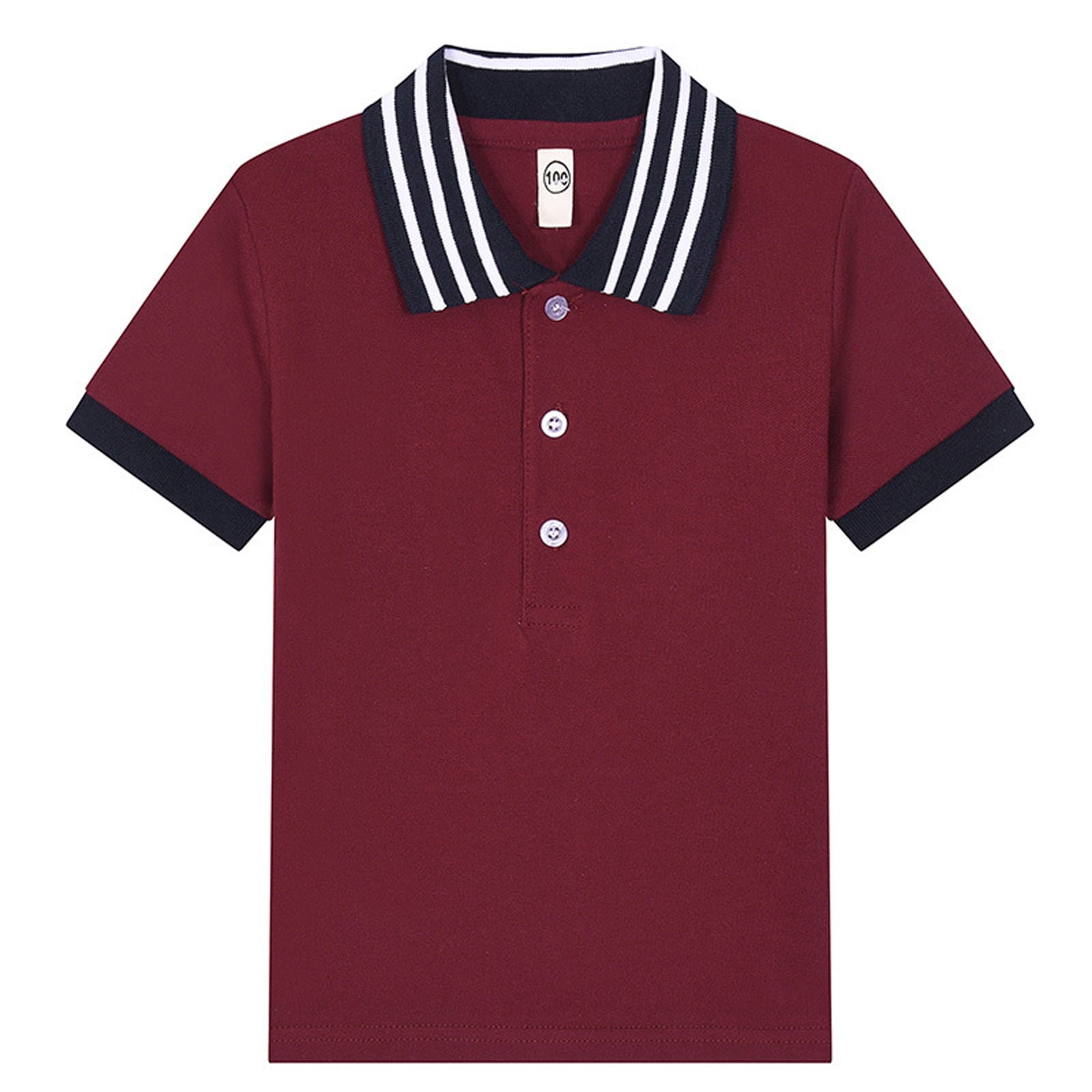 LRen Boys Golf Polo Shirts Size 8 Quick Dry Short Sleeve Casual Collared Shirts Casual Daily Solid Color Collared Golf Shirts for Boy Back To School Shirt