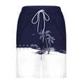 thumbnail image 6 of Iyufng Mens Double Layer Lining Shorts Summer Fashion Printed Beach Shorts with Pockets , Elastic Waistband, Drawstring, 6 of 7