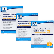 Quality Choice Nicotine Transdermal System Patch 14 mg Stop Smoking Aid 14 Patches for 2 Weeks Pack of 3