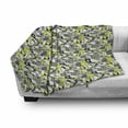 thumbnail image 3 of Abstract Soft Flannel Fleece Throw Blanket, Contemporary Mosaic Pattern with Vibrant Color Scheme, Cozy Plush for Indoor and Outdoor Use, 70" x 90", Yellow Green, by Ambesonne, 3 of 6