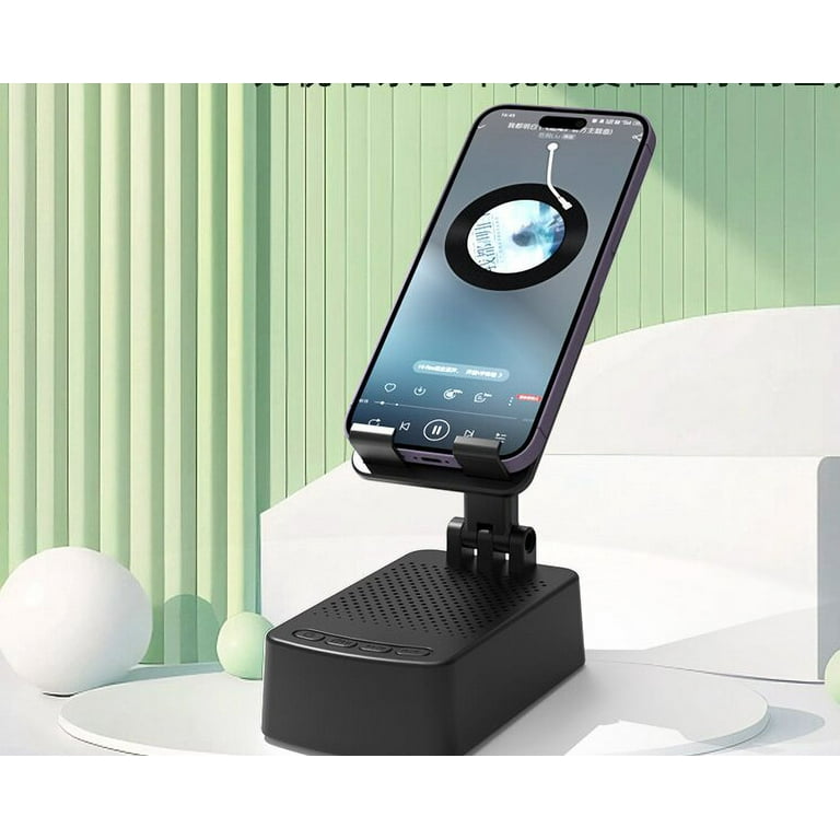 JTEMAN Portable Phone Stand with Speaker Bluetooth Wireless,Gifts for Men  Women,Birthday for Women Men,Kitchen Gadgets for Men,Phone Holder for Desk  