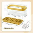 thumbnail image 3 of Ice Cube Tray with Lid and Bin, 2 Pack Ice Cube Trays for Freezer, 64 Pcs Ice Cube Mold (Yellow), 3 of 5
