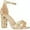 Gold Glitter, variant on Women Chunky Heeled Ankle Strap Sandals Elegant Single Band Buckle Decor Sandals High Heel Sandals Open Toe Ankle Strap Sandals Heels