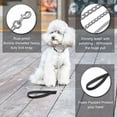 thumbnail image 5 of Dog Leash Chain 3mmX120cm Steel Leash Metal Dog Solid PU Leather Handle Silver, 5 of 5
