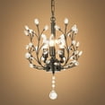 thumbnail image 3 of AFANQI 3 - Light Branch Crystal Chandelier Small Flush Mount Vintage Pendant Hanging Lighting Farmhouse Light Fixture for Bedroom Porch Dining Room Kitchen Hallway Foyer, 3 of 13