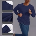 thumbnail image 1 of pstuiky Camisas para hombre de manga larga, Camiseta informal de manga larga con cuello redondo para hombre, color liso, transpirable, para correr y hacer ejercicio Tops de talla grande para hombre s, 1 of 8