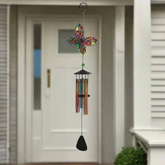 Butterfly Rainbow Suncatcher Wind Chime - 31 inch